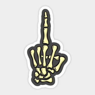 The Middle Finger Creepy Halloween Skeleton Hand Gesture Swearing Sticker